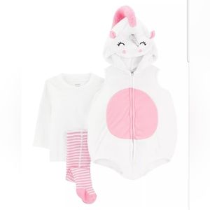 NEW Carter's Baby 6/9 12 months Unicorn Costume 3 Piece Set Halloween